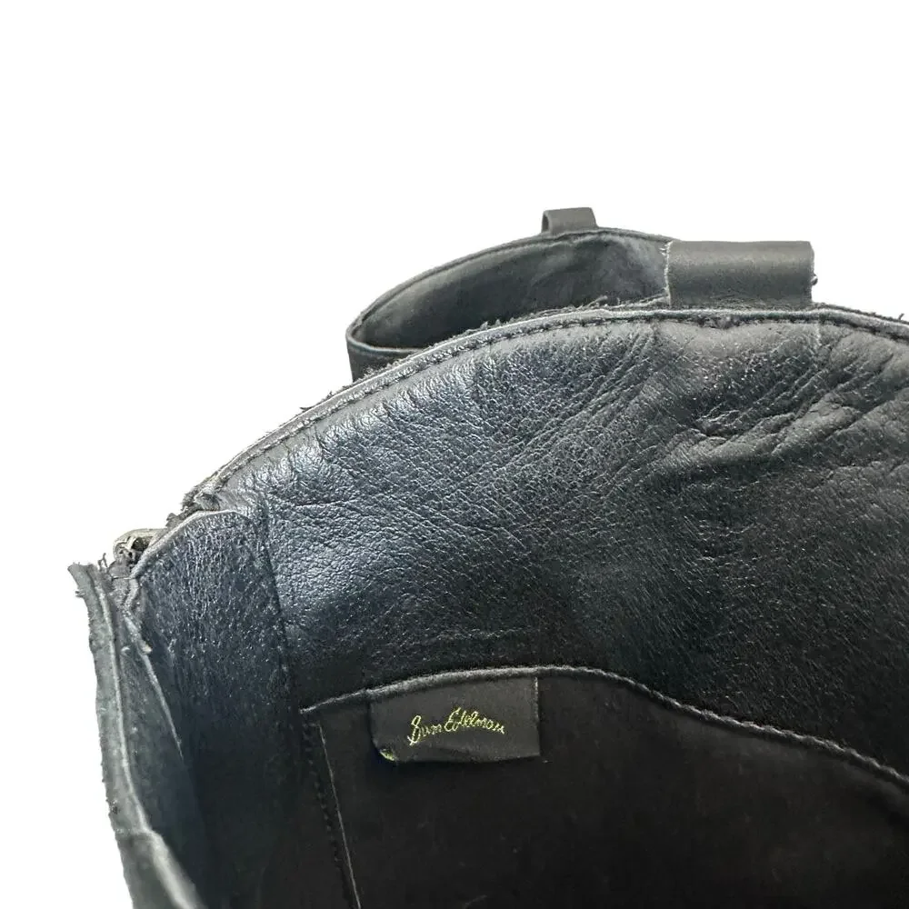 Sam Edelman Pembrooke Women's Heritage Black Suede Leather Riding Boot‎ - Sz 6.5